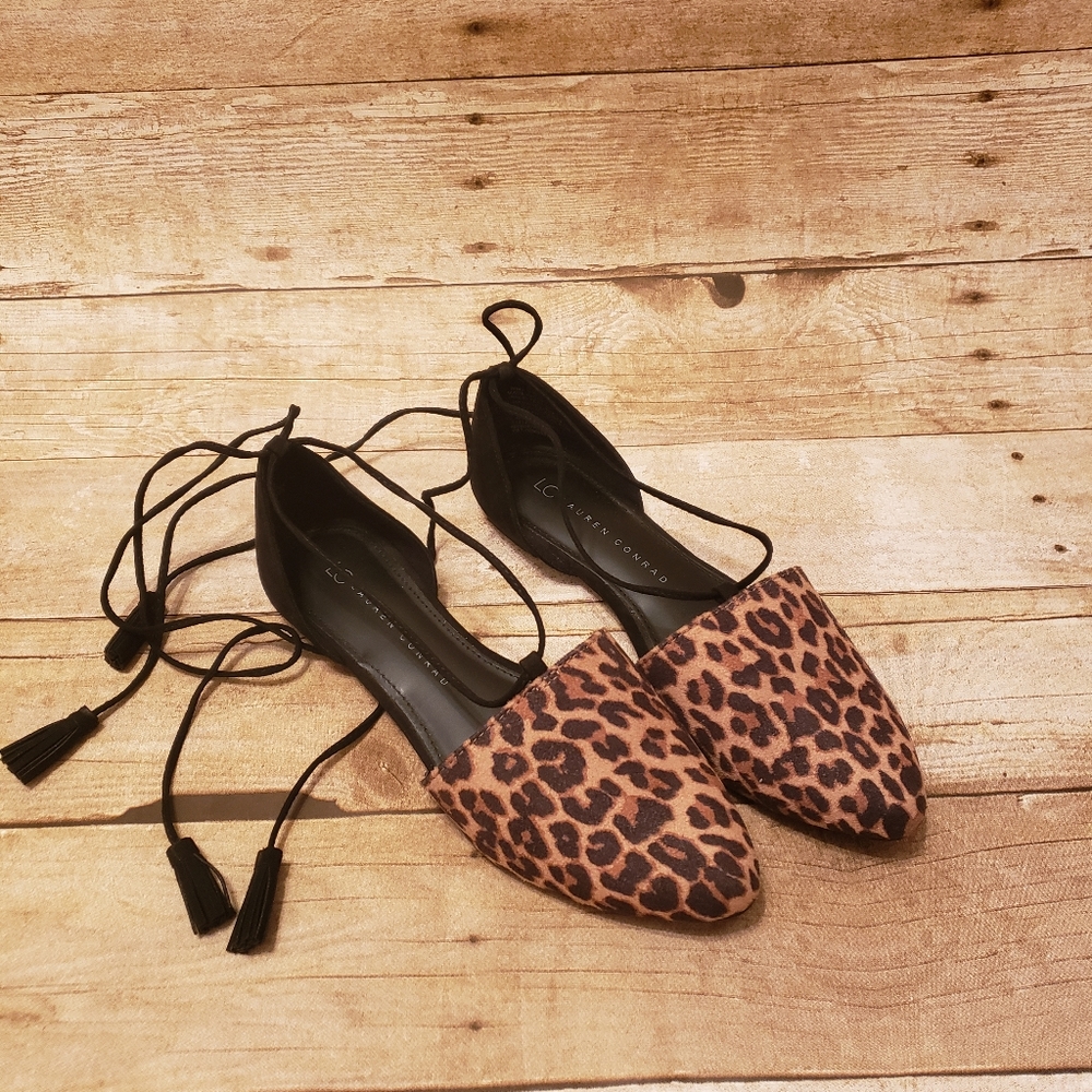 LC Lauren Conrad lace up flats